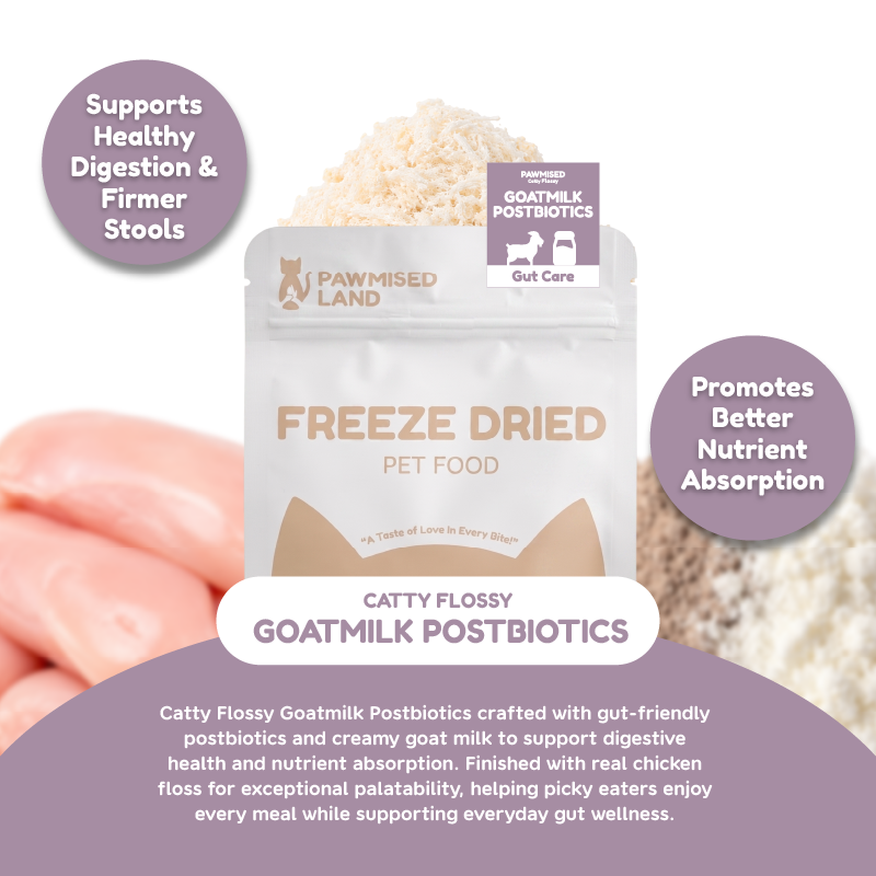 Catty Flossy - Goatmilk Postbiotics - Functional Freeze-Dried Meal Booster/Topper