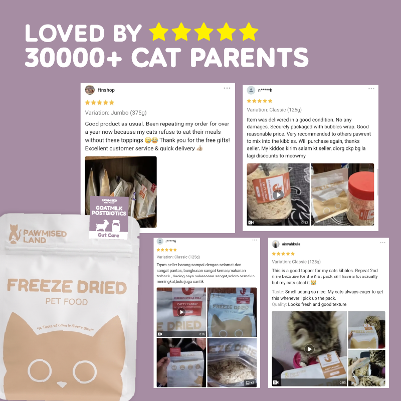 Catty Flossy - Goatmilk Postbiotics - Functional Freeze-Dried Meal Booster/Topper