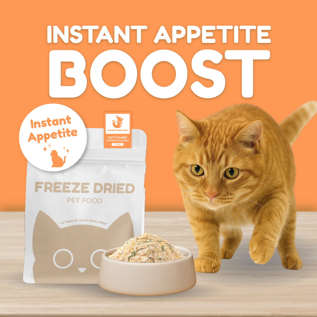 Catty Flossy - Chicken Omega Krill - Functional Freeze-Dried Meal Booster/Topper