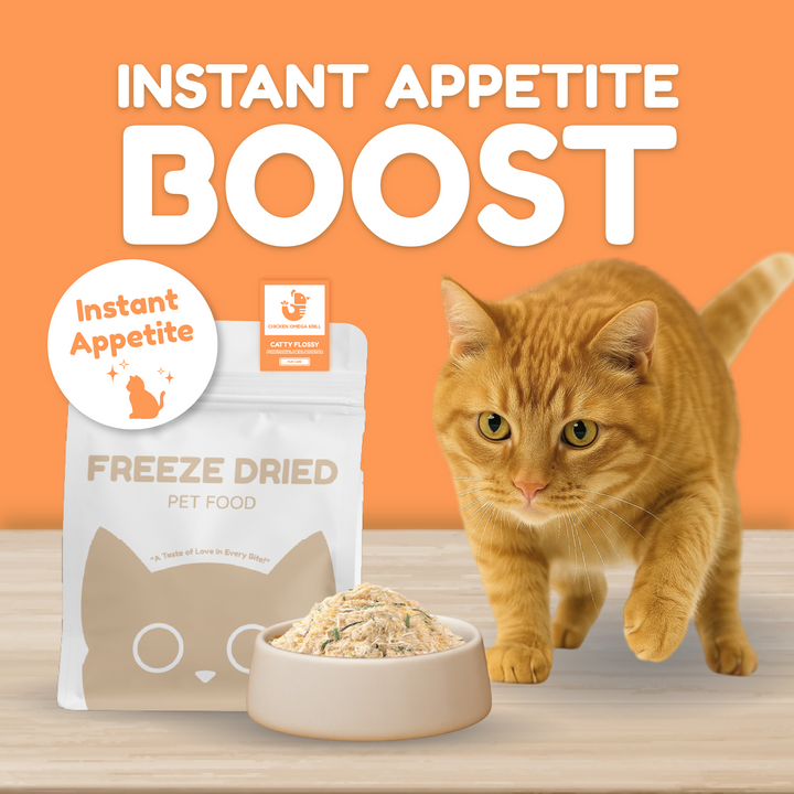 Catty Flossy - Chicken Omega Krill - Functional Freeze-Dried Meal Booster/Topper