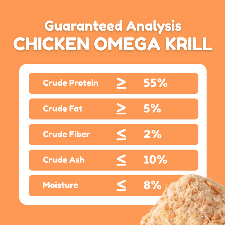 Catty Flossy - Chicken Omega Krill - Functional Freeze-Dried Meal Booster/Topper