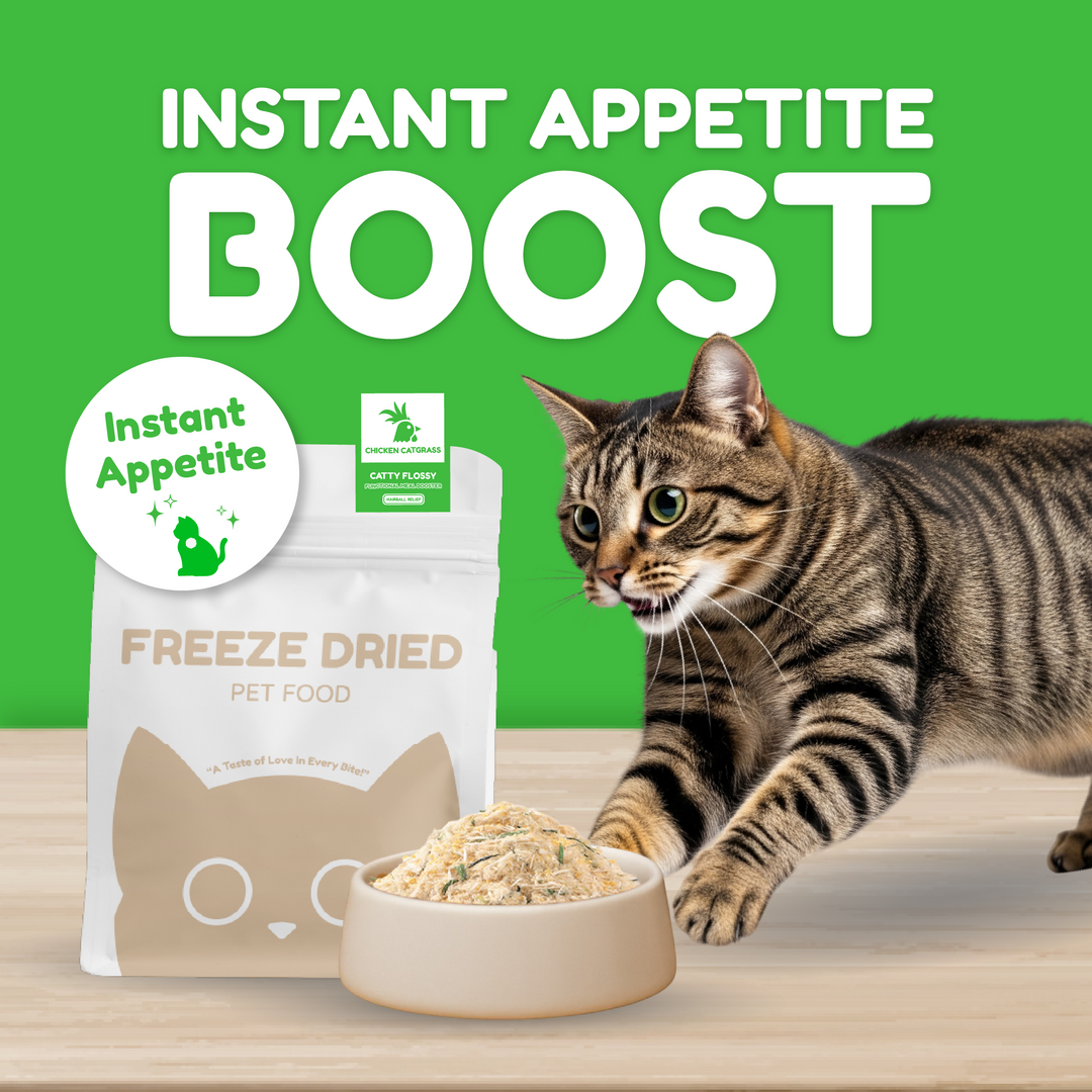 Catty Flossy - Chicken Catgrass - Functional Freeze-Dried Kibbles Topper